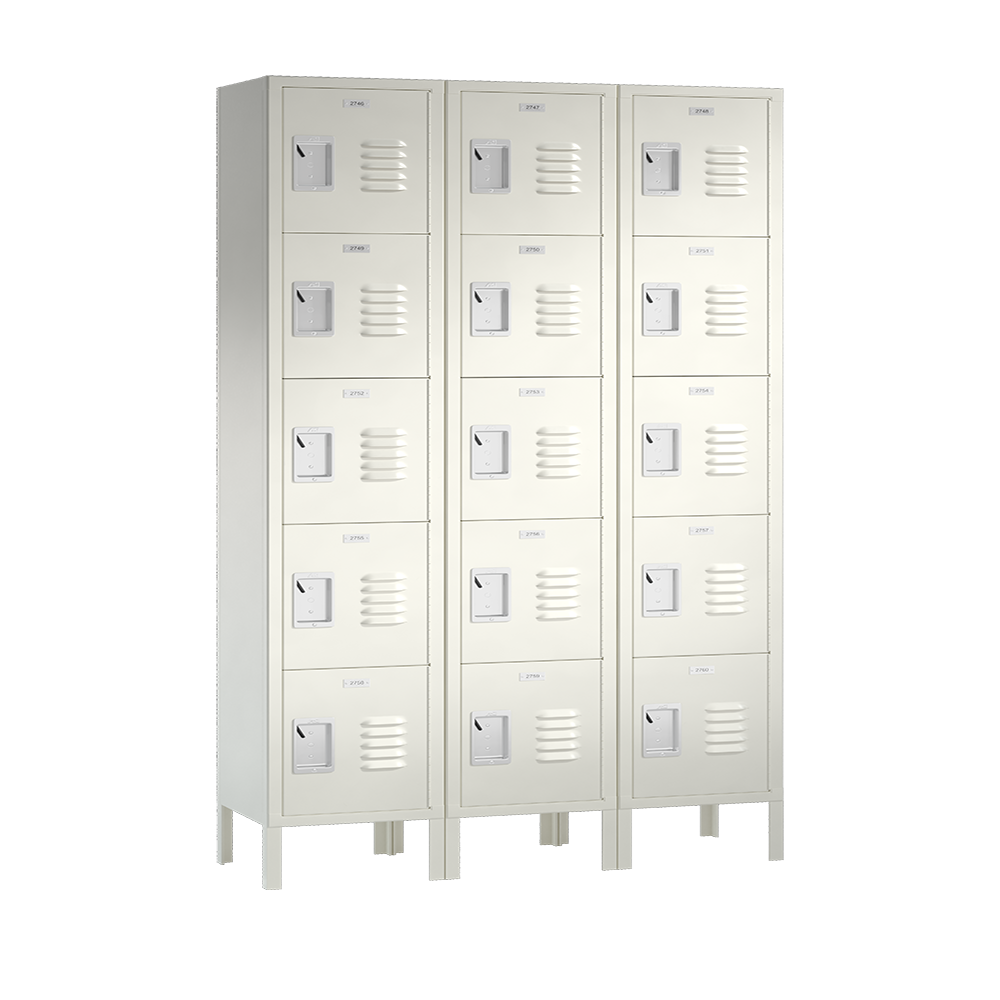 Traditional Metal Locker — 5 Tier, 3 Wide